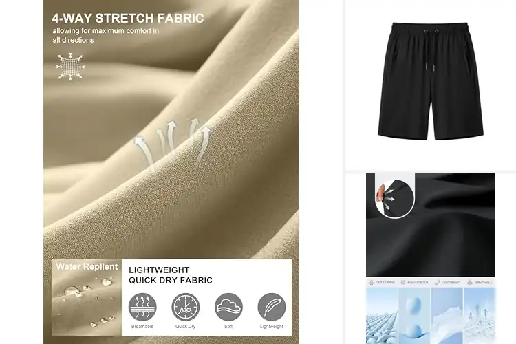 Detailed view of Best Breathable Stretch Shorts