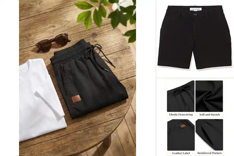 Detailed view of Best Casual Black Shorts