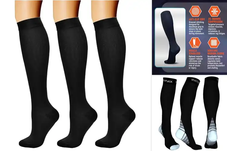 Detailed view of Best Compression Socks for Long Flights