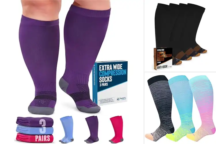 Detailed view of Best Extra Wide Calf Compression Socks