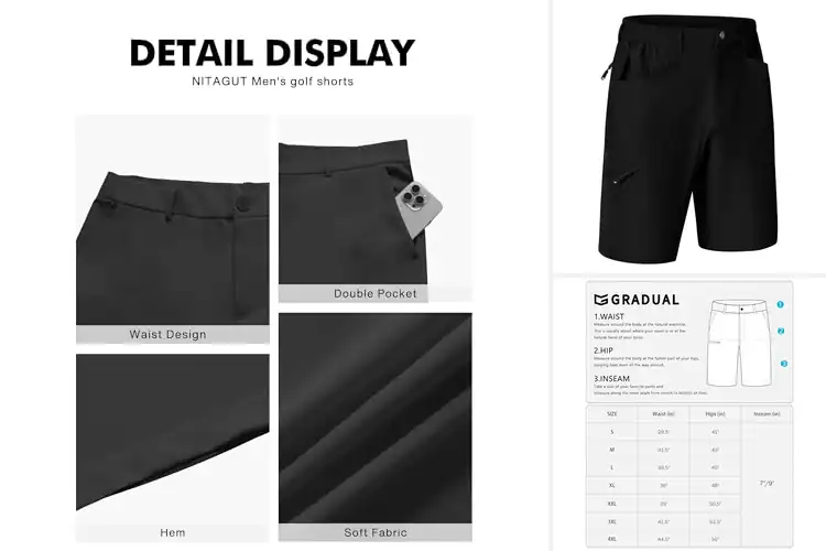 Detailed view of Best Four-Way Stretch Lightweight Shorts