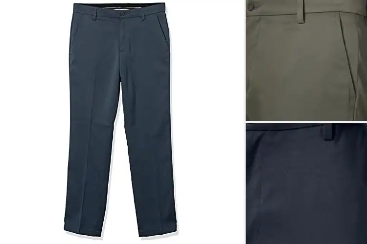 Detailed view of Best golf pants with shirt-gripping waistband