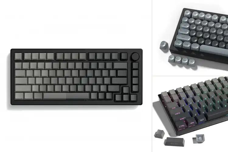 Detailed view of Best Gradient Grey Keycaps