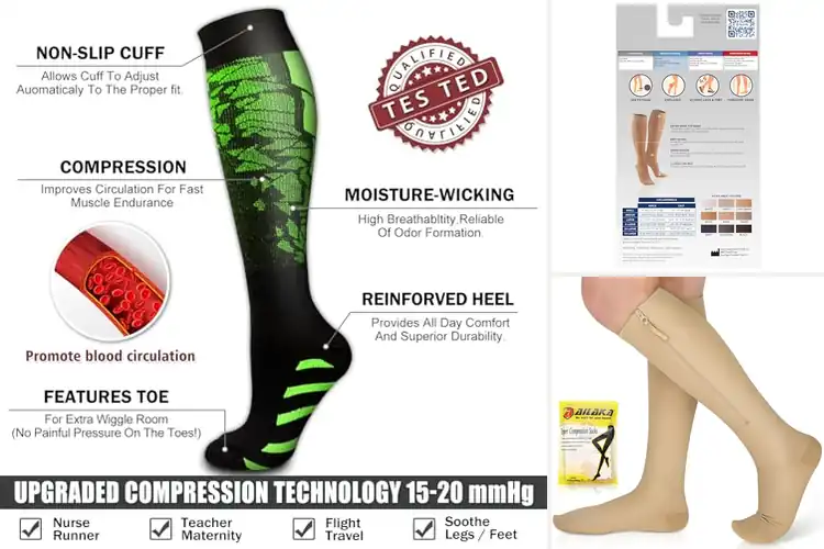 Detailed view of Best Knee High Compression Stockings For Varicose Veins