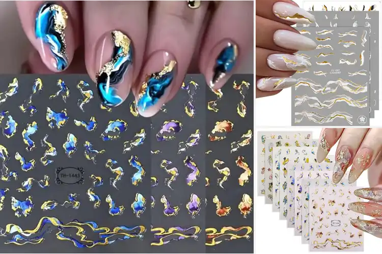Detailed view of Best Marble Nail Designs