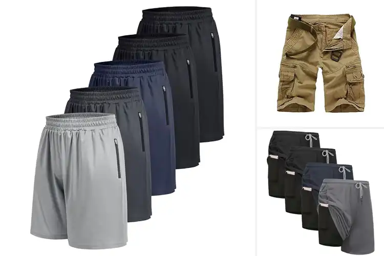 Detailed view of Best Multi Pocket Shorts With Zipper Phone Pocket