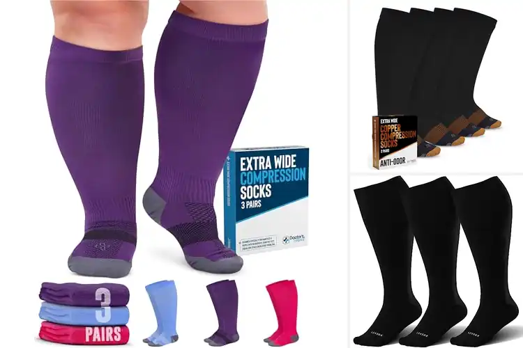 Detailed view of Best Plus Size Compression Socks
