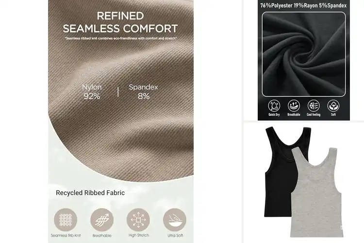 Detailed view of Best Pull-On Cropped Tanks