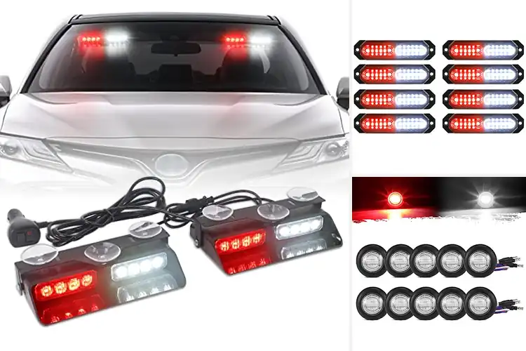Detailed view of Best Red White LED Lights