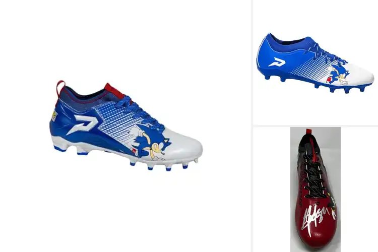 Detailed view of Best Sonic The Hedgehog Football Cleats