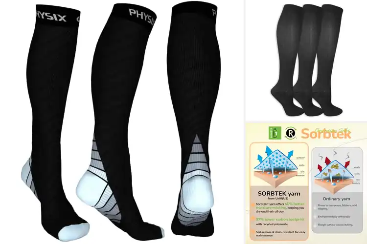Detailed view of Best Travel Ready Compression Socks