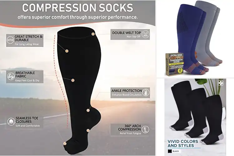 Detailed view of Best Wide Calf Compression Socks for Athletes